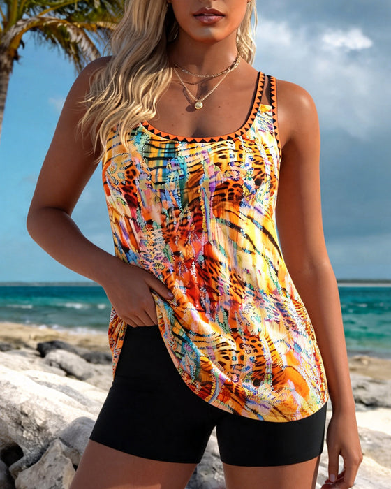 Tankini Bunt Leopardenmuster