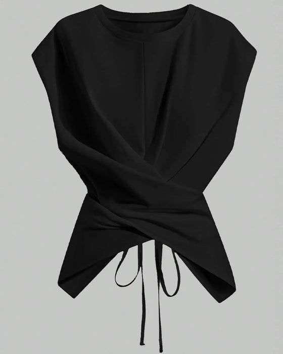 Top A Kreuzband Saum Cropped