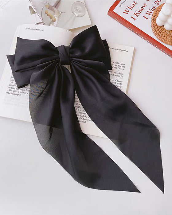 🔥 Große Schleife Haarspange Für Damen – Hochzeit & Alltag Pferdeschwanz Accessoire Mit Langem Ende