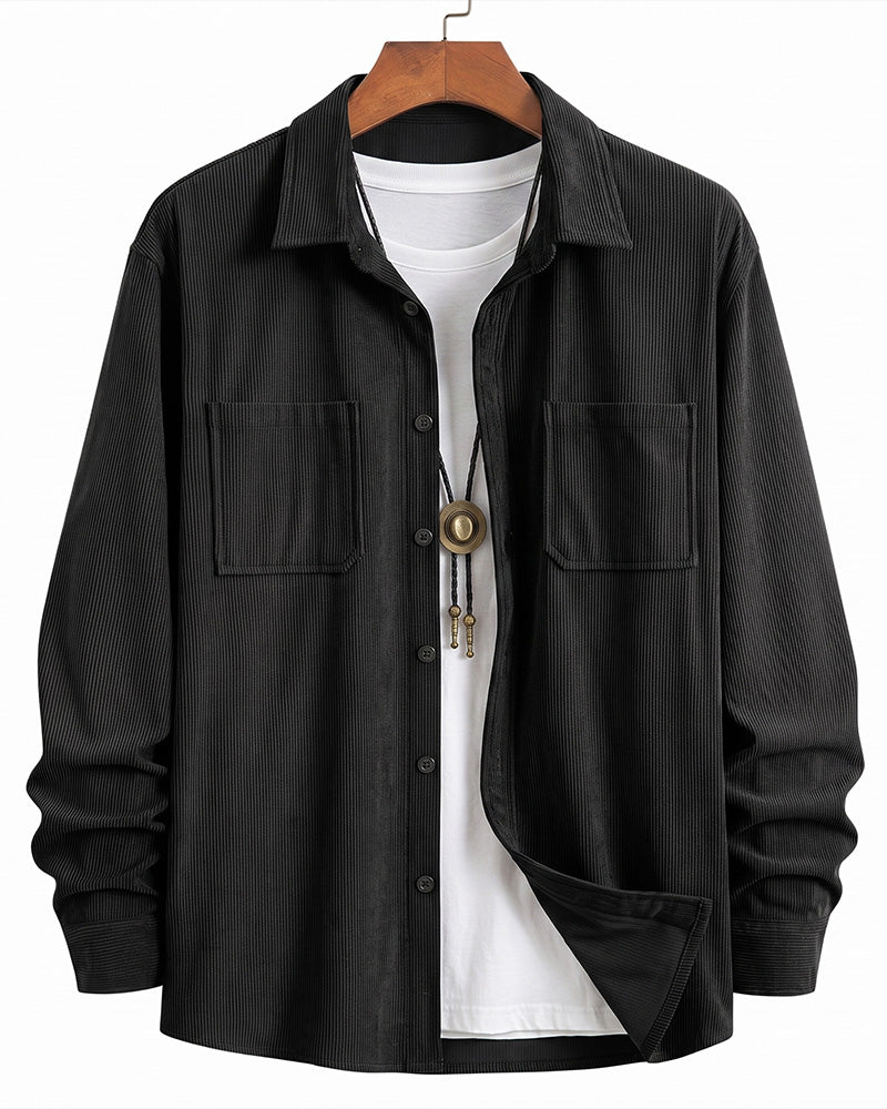 👔 Herren Lässige Cordhemdjacke – Klassische Textur Trifft Alltagskomfort