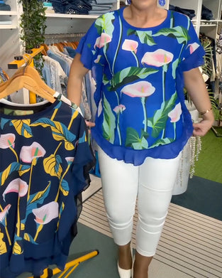 Bluse Fledermausärmel bedruckt