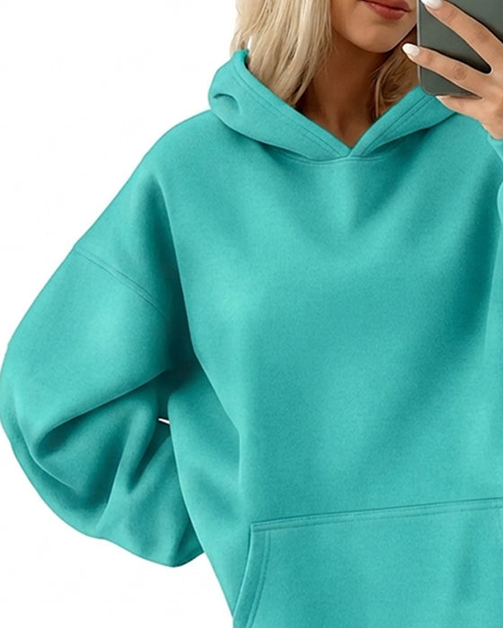 Hoodie Mit Kapuze Tasche Uni Locker