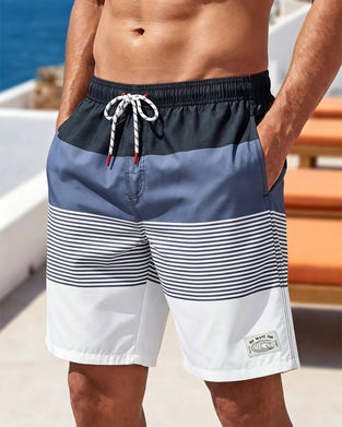 Shorts Herren Colorblock gestreift Strand
