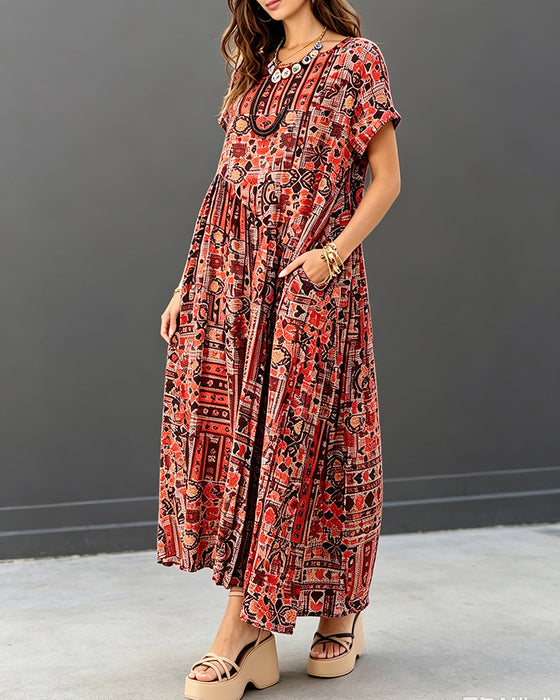 Kleid Lässig Kurzarm