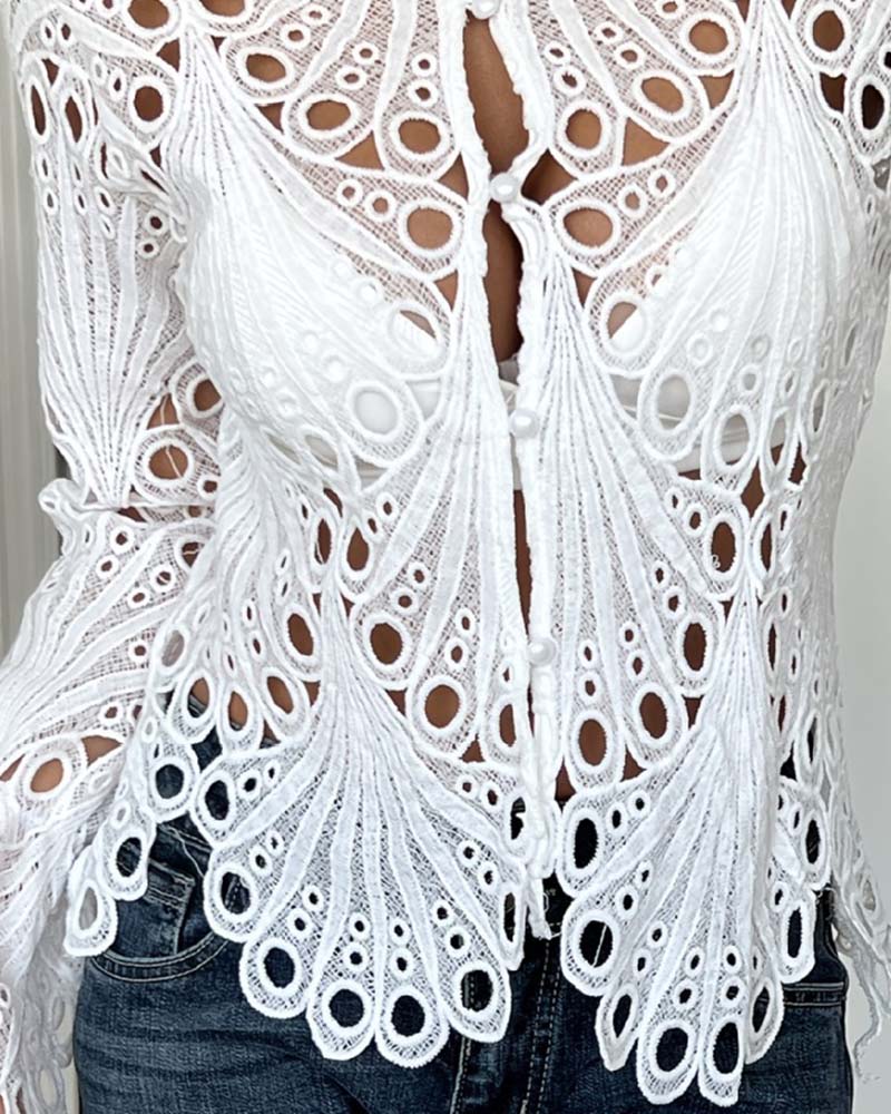 Mantel Cut-Out Glockenärmel