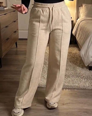 Sweatpants Kordelzug Gerades Bein