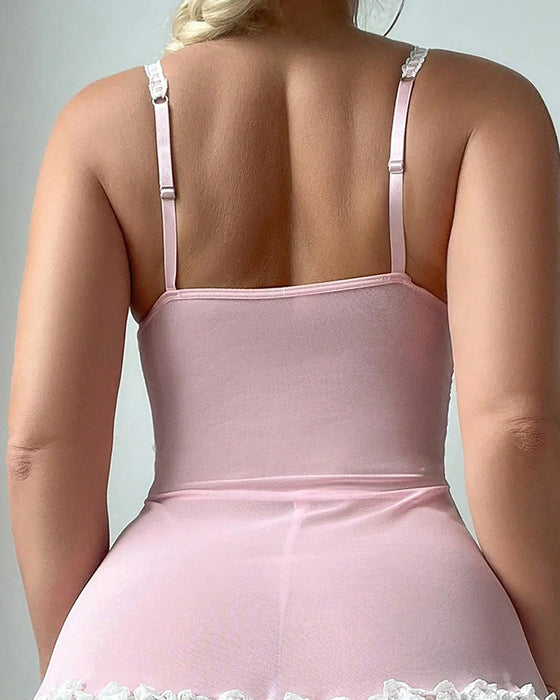 Dessous Bedruckte Durchsichtige Spitze