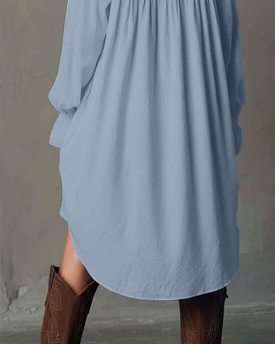 Kleid Mit Spitzeneinsätzen Und Puffärmeln