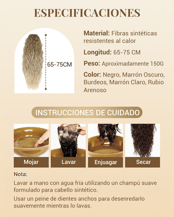 Lange Voluminöse Und Lockige Haarverlängerung