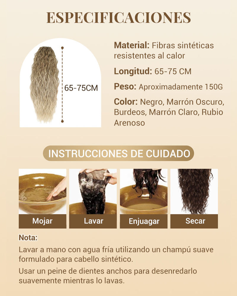 Lange Voluminöse Und Lockige Haarverlängerung