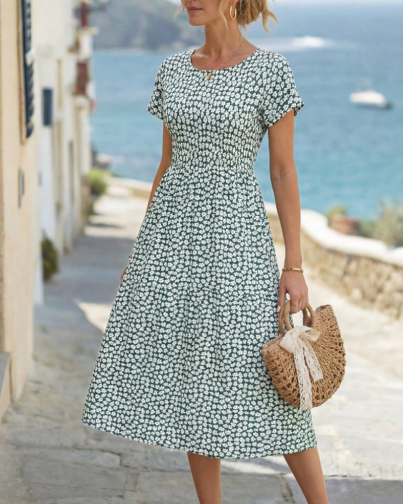 Kleid Klein Blumig Taille