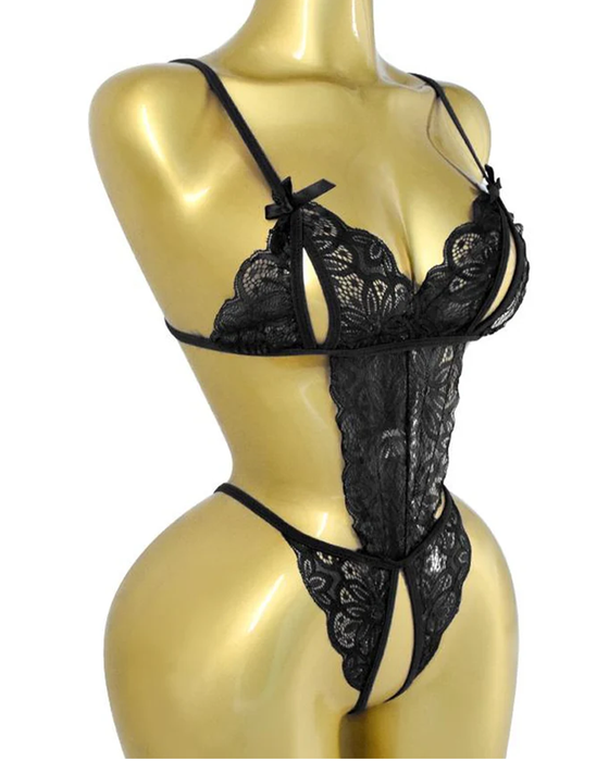 Lingerie Spitze Schleife Einteilig Sexy