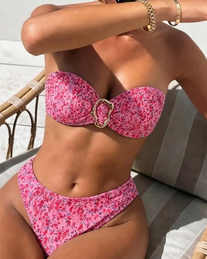 Bikini Bandeau Blumig