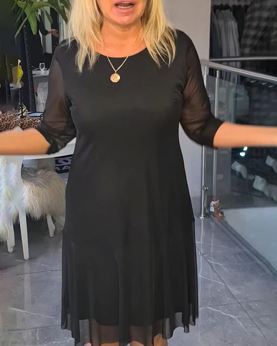 Transparentes und modisches unifarbenes Kleid