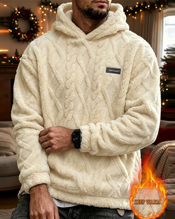 Herren Winter Jacquard Muster Hoodie