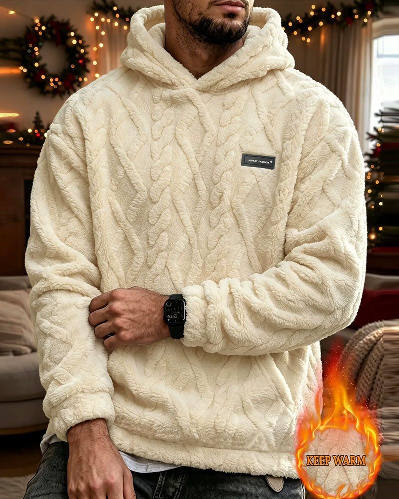 Herren Winter Jacquard Muster Hoodie
