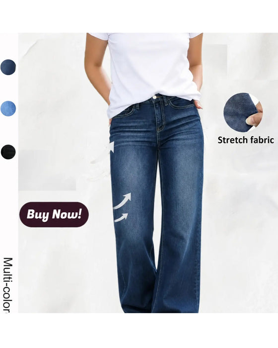 Jeans Casual Stretch Gerades Bein