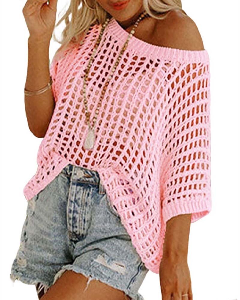 Strand-Überwurf Fünf-Armelliges Lochmuster