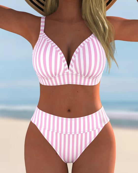 Bikinis Gestreift Zweiteilig