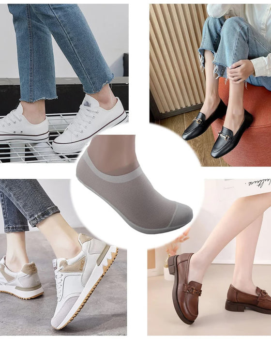 Ultradünne Linersocken rutschfest aus gekämmter Baumwolle, unsichtbare Socken