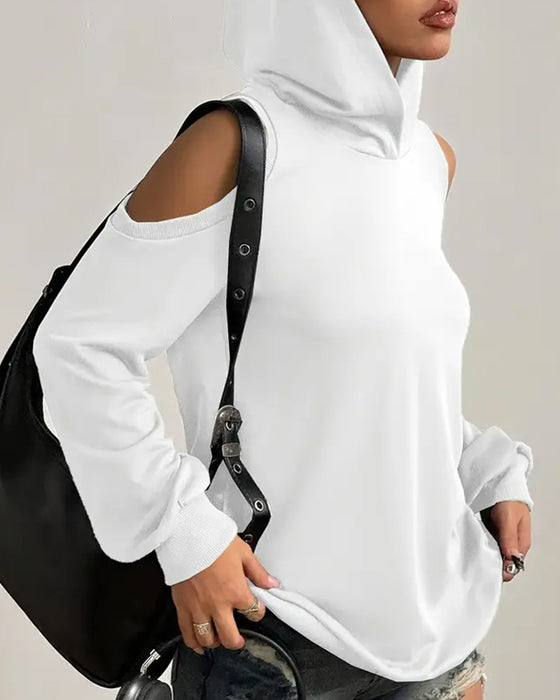 Überdie-Schulter-Hoodie Or Schulterfreier Hoodie Mit Kapuze