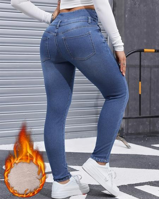 Jeans modische High-Waist Slim