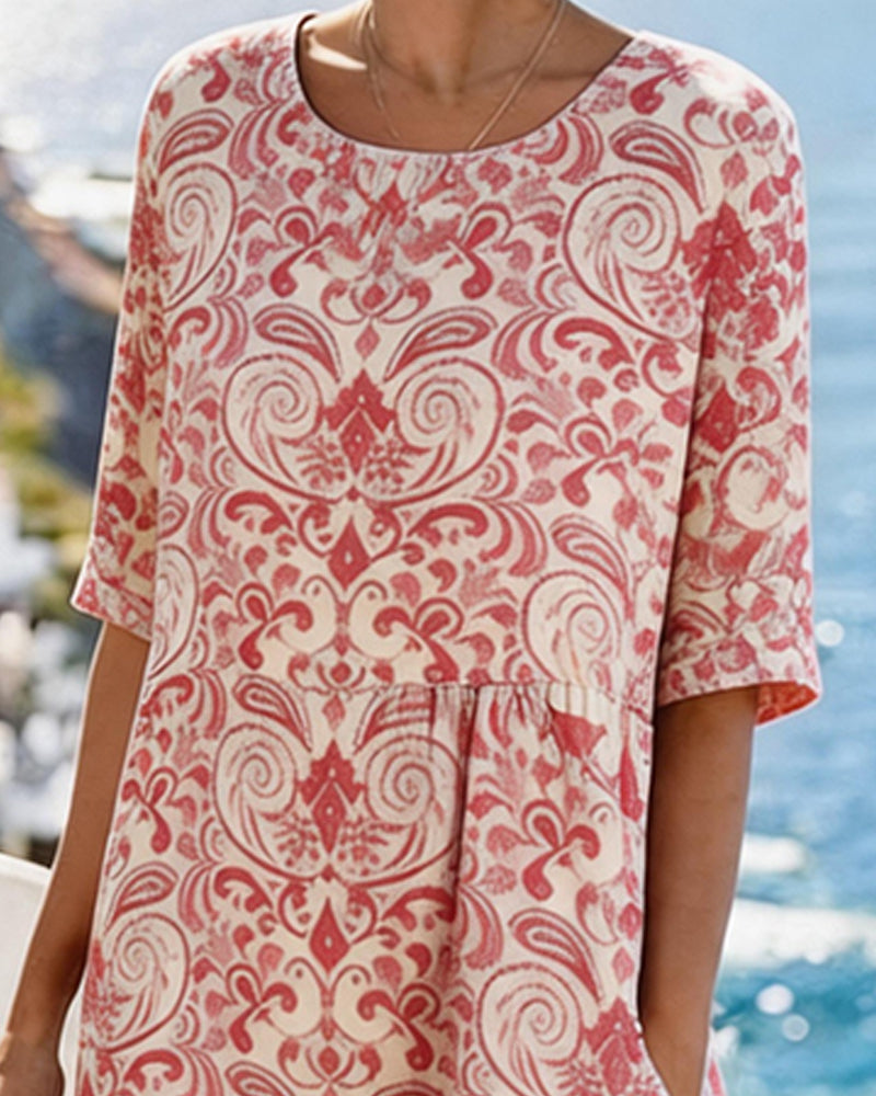 Kleid Vintage Mittelarm Resort