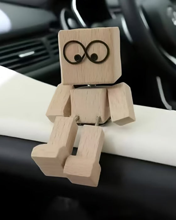 Holzfigur Charmant Wackelbeine Klein