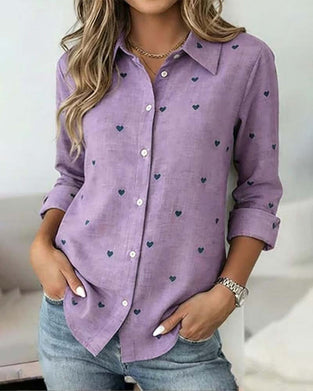 Hemd Revers Herz Druck