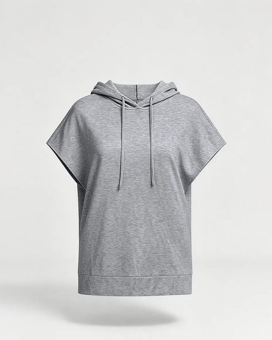 Hoodie Einfarbig Lässig Kurzarm