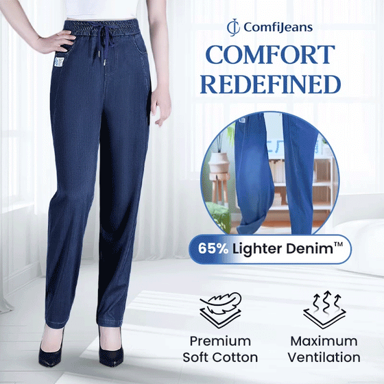 Hohe Taille Ultra Dehnbare Mom Jeans