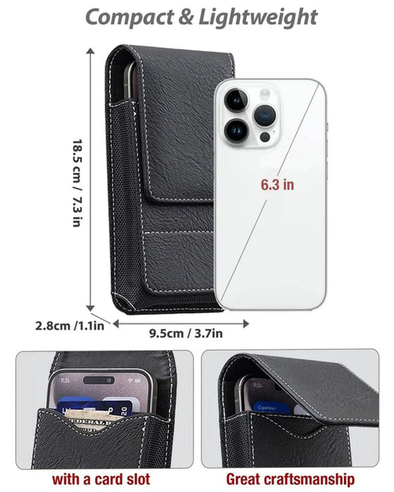 🔥 Gürteltasche Handy-Holster 📱 Mehrfachtasche Lederholster Mit Kartenhalter