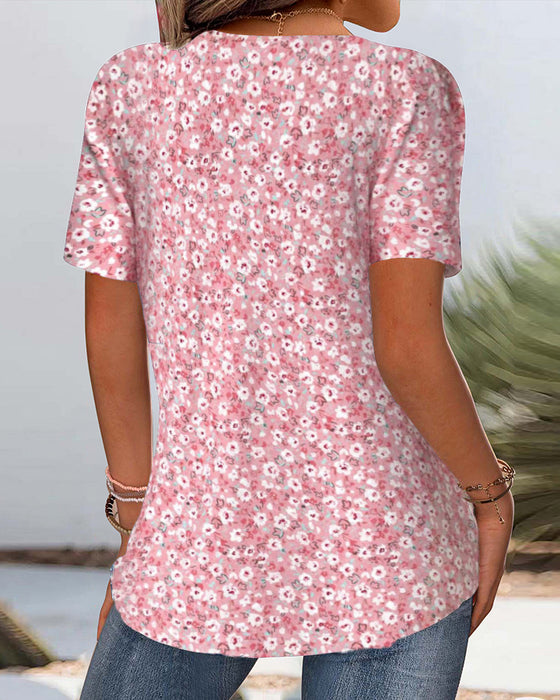 T-Shirt Bedruckt Lässig Komfort
