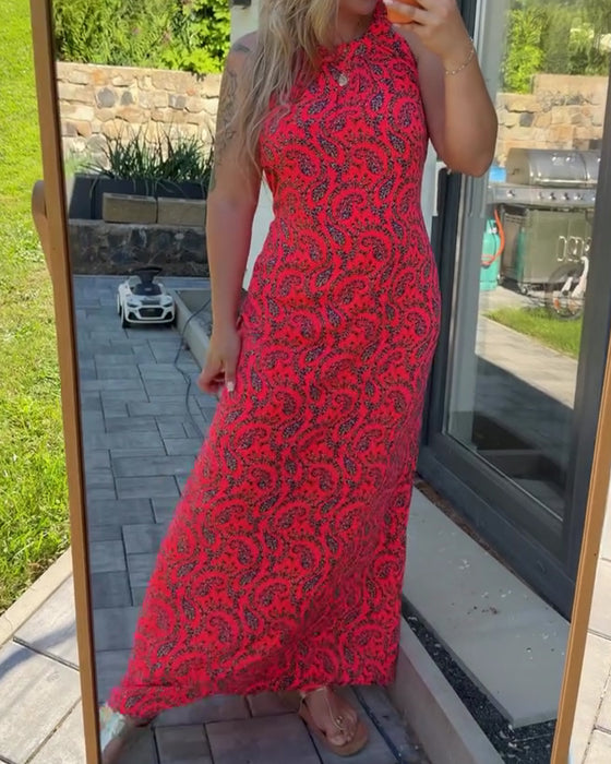 Kleid Halter Ärmellos Figurbetont