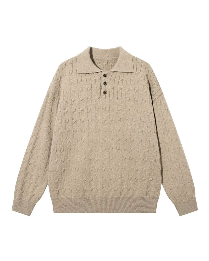 Pullover Einfarbiger Revers
