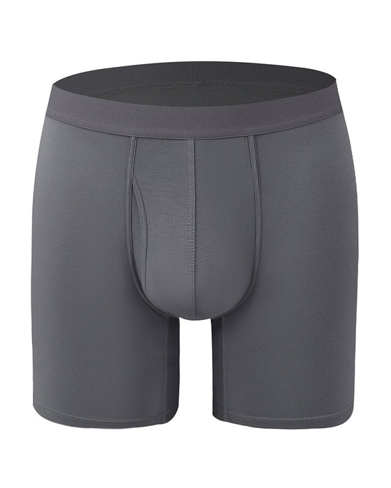 Herren Einfarbig Bambusfaser Dehnbare Boxershorts, Atmungsaktive Bequeme Unterwäsche Für Den Täglichen Gebrauch, Lässige Herren Unterwäsche Für Alle Jahreszeiten