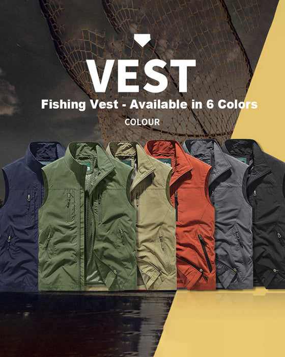 Zeitbegrenzter Sale – 50 % Rabatt🔥🧥 Übergroße Sleevelose Westenjacke Für Herren Mit Taschen