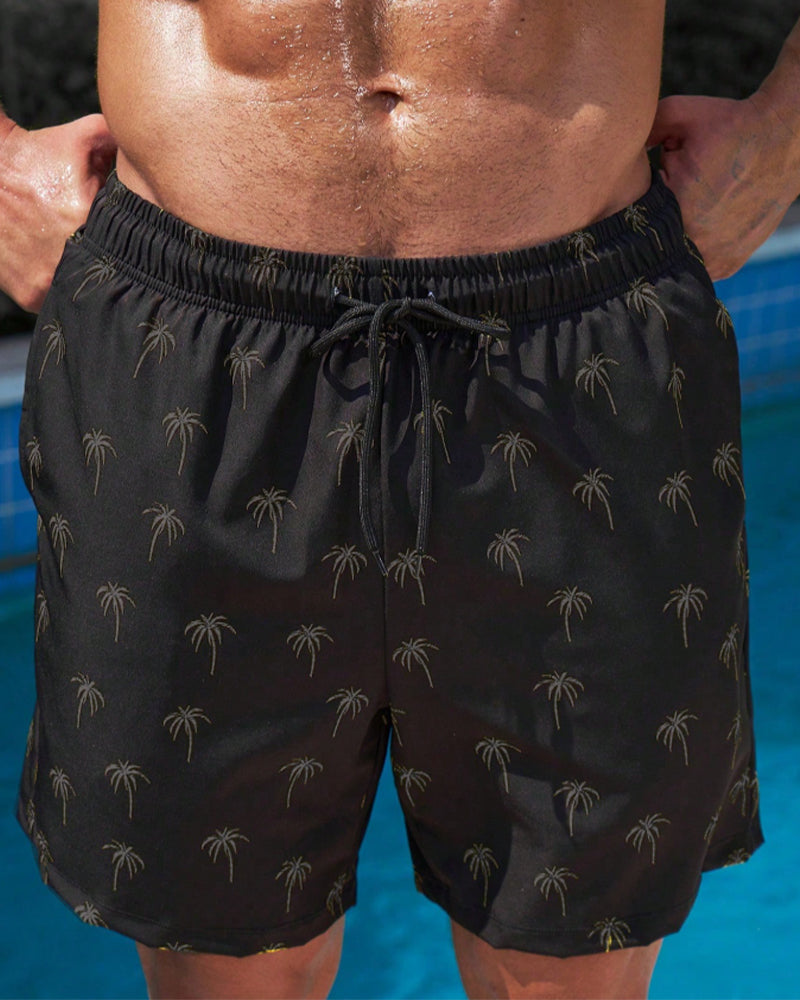 Shorts Schnürung Bedruckt Herren Lässig
