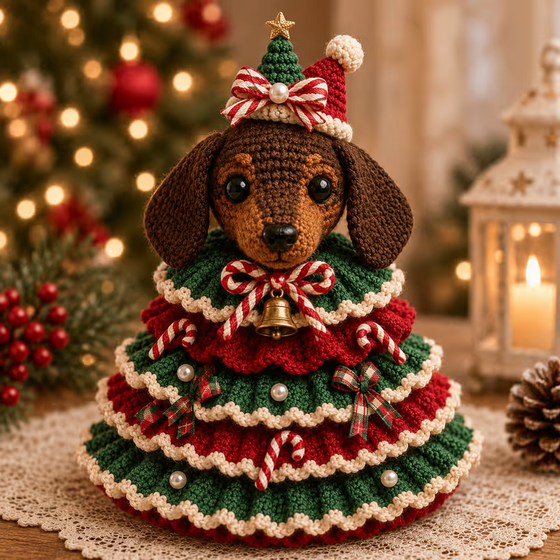 🎄 Häkel-Tiere Weihnachtsbaum DIY-Set