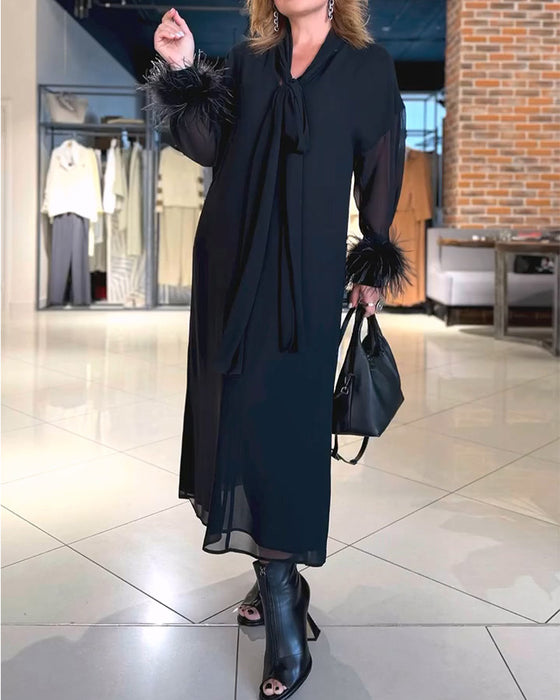Kleid V-Ausschnitt Bandage Locker