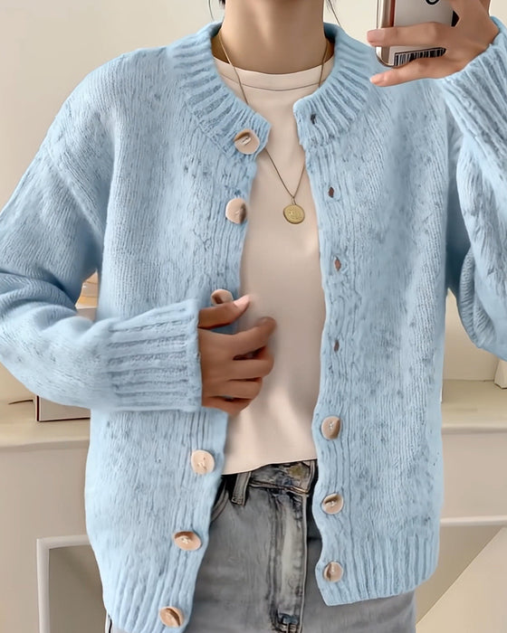 Bequemer Uni-Cardigan