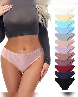 Slip Damen Atmungsaktiv Vertikal Gestreifte Textur Fühlt Sich Bequem An Modisch Mittelwaist