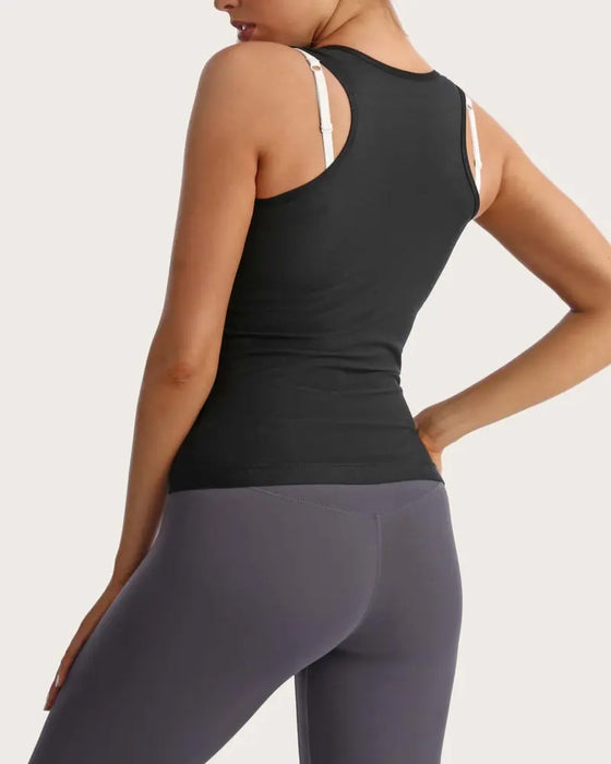 Damen Tanktop Schweiß Training Fitnessstudio Formend