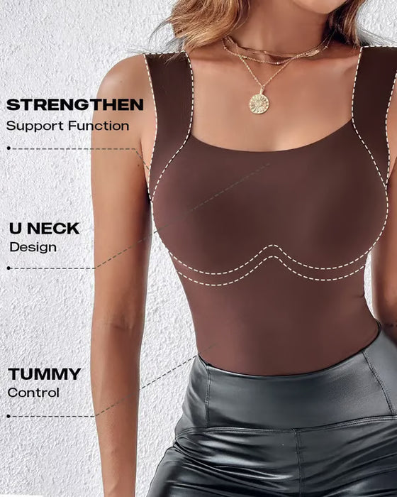 🔥Shapewear-Top mit U-Ausschnitt und integriertem BH