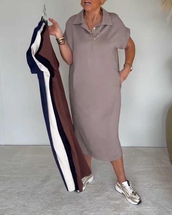 Kleid Casual Locker Polokragen