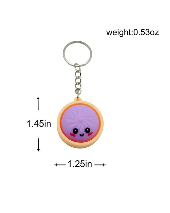 Süßes Dumpling Drückbares Leuchten Squishies Fidget Schlüsselanhänger