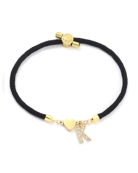 Initial Herz Charm Link Modisch Armband