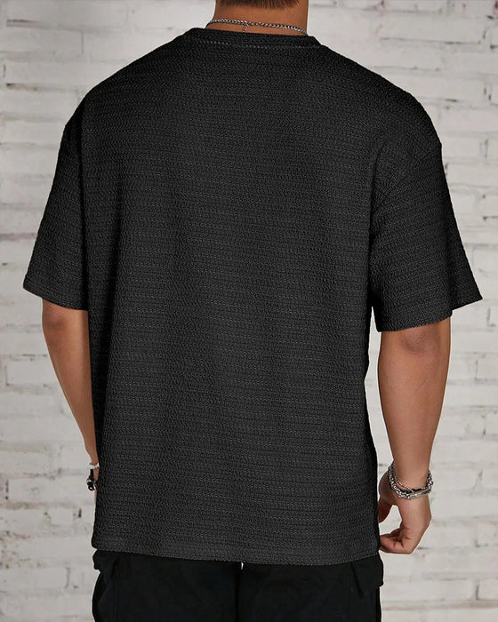 T-Shirt Herren Uni Farbe Atmungsaktiv Kurzarm