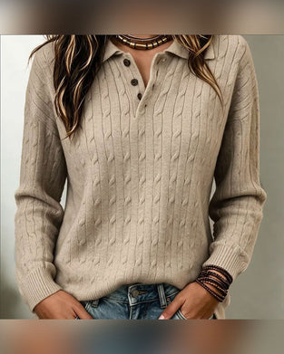 Pullover Einfarbiger Revers