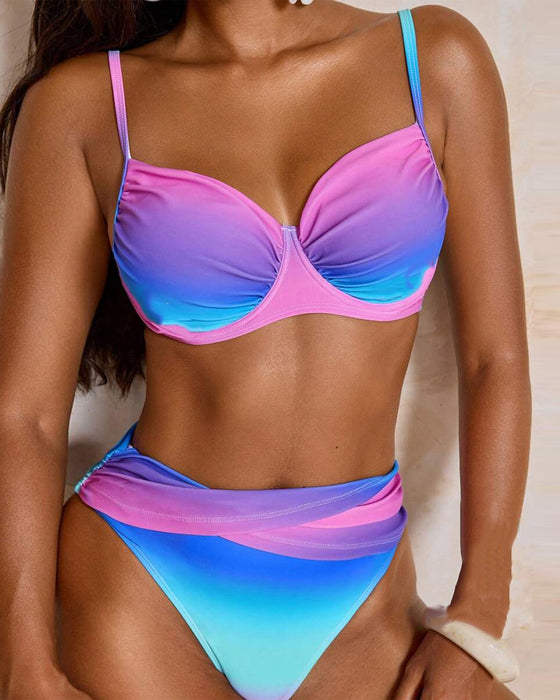 Bikini Farbverlauf Push-up BH Sexy